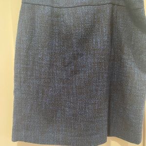 Sharp blue and black skirt—tweed-esq feel. Perfect for Fall!